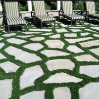 Artificial Grass Crete Illinois Landscape Back Yard