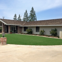 Artificial Grass Hillside Illinois Landscape Front Yard