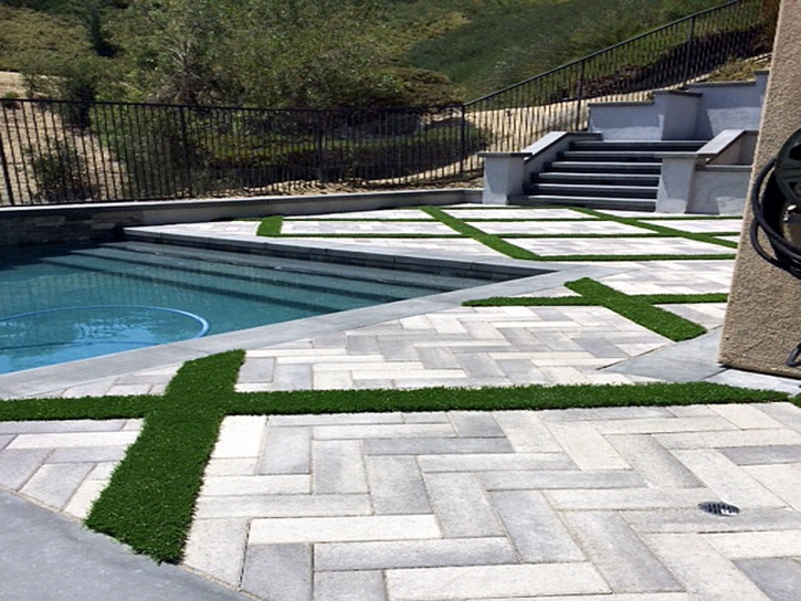 Synthetic Turf Stone Park Illinois Lawn Pavers Back Yard